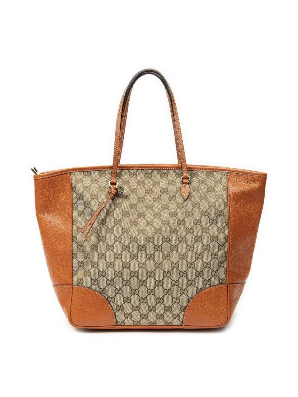Gucci Bree Tote Bag Orange Beige GG Canvas